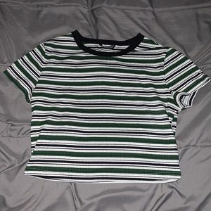 perfect condition shein striped crop top
